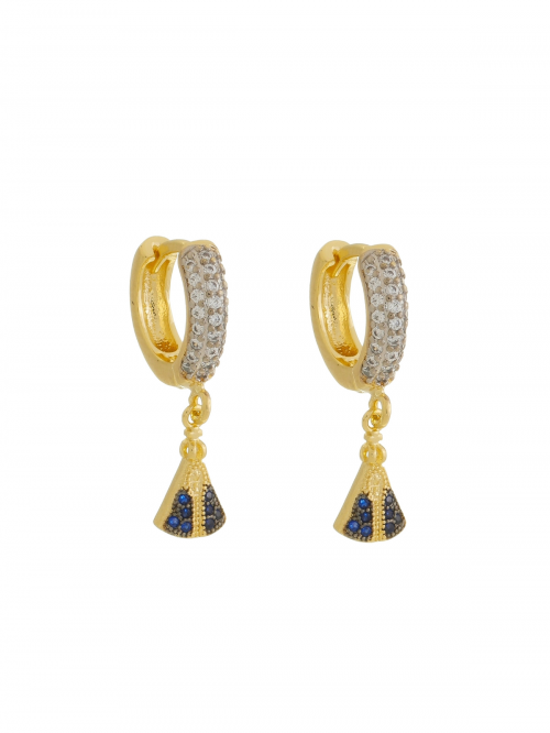 Brinco Argolinha Nossa Senhora Aparecida Banhado em Ouro 18k