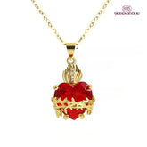 Colar Sagrado Coração de Jesus | Folheado a Ouro