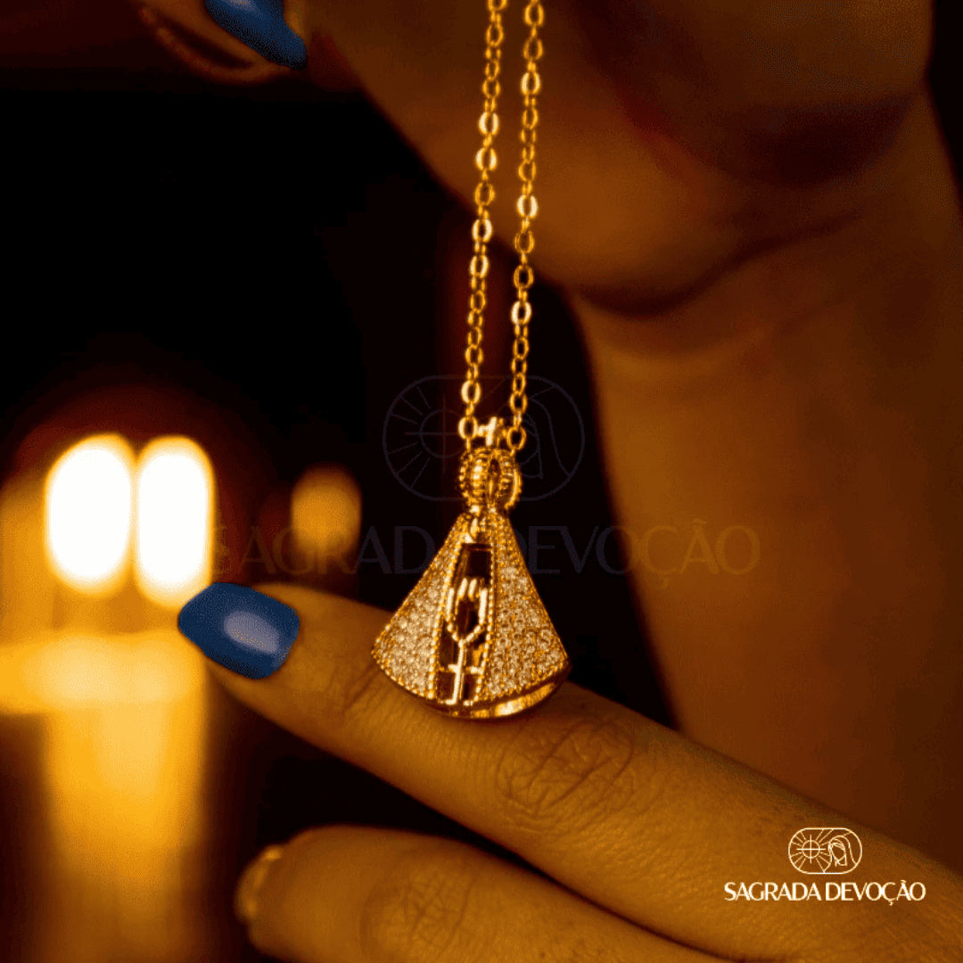 [COMPRE 1 LEVE 2] Colar Nossa Senhora Aparecida  -  Ouro 14K - OFERTA EXCLUSIVA