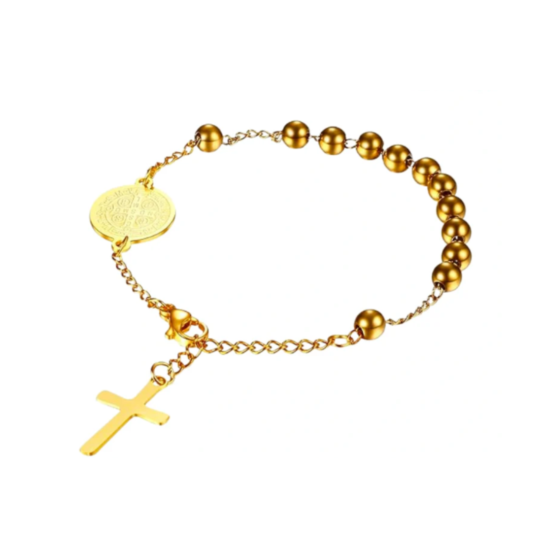 Pulseira Terço São Bento em Ouro 14k