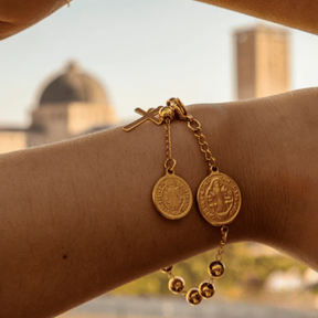 Pulseira Terço São Bento em Ouro 14k