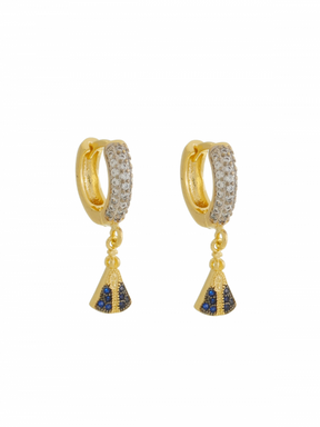 Brinco Argolinha Nossa Senhora Aparecida Banhado em Ouro 18k